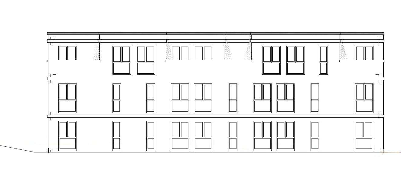 SÜDWEST-ANSICHT - EINE ART FRANZÖSISCHE BALKONE IM OBERGESCHOSS